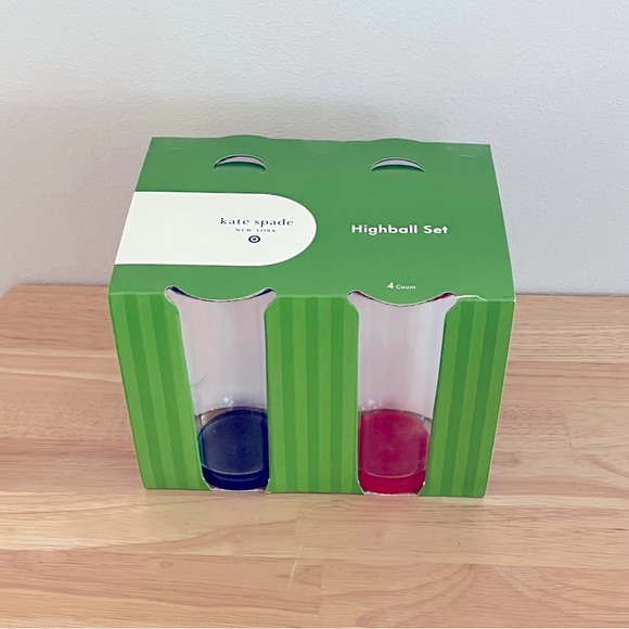 kate spade Other - NWT Kate Spade New York Target Exclusive 4 Piece Acrylic Highball Drinkware Set